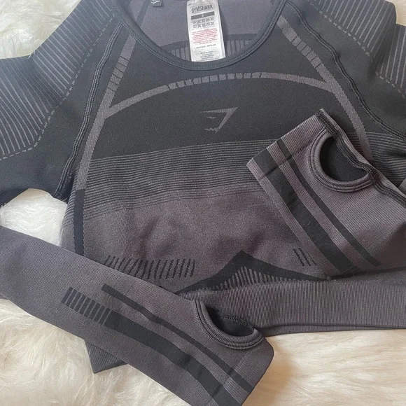 Gymshark Compression Crop Top Black Size Small - Picture 4 of 8
